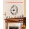 24 Inch Wall Clock Silent Battery Operated Round Clock with Roman Numerals Black